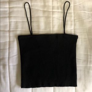 Black Rare Knit Brandy Melville Crop Tank